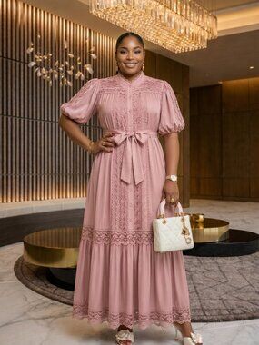 Mauve-Midi Dress
